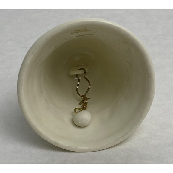 Vintage Lenox Snowflake Bell 3.5" Gold Accents Cream Porcelain Holiday Decor - Picture 2 of 9